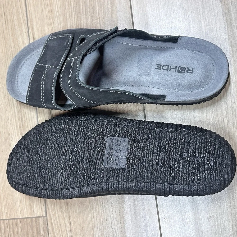 Rohde shoes size 47 13 Herren Pantolette Pantoletten slide Clogs gray 1987 - Picture 4 of 6